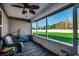 Relaxing screened porch overlooking backyard at 575 Mossbank Loop, Longs, SC 29568