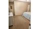 Bright bedroom with carpeted floor and a comfortable bed at 818 Wayne St., North Myrtle Beach, SC 29582