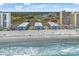 Aerial view of oceanfront building with beach access at 9520 Shore Dr. # 3B, Myrtle Beach, SC 29572