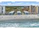 Aerial view of oceanfront building with beach access at 9520 Shore Dr. # 3B, Myrtle Beach, SC 29572