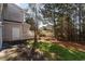 Private backyard with patio and wooded area at 107 Maddux Ln. # E, Myrtle Beach, SC 29588