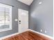 Bright entryway with hardwood floors and white door at 107 Maddux Ln. # E, Myrtle Beach, SC 29588