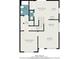 First floor plan displays kitchen, living room, and primary bedroom at 107 Maddux Ln. # E, Myrtle Beach, SC 29588