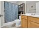 Bathroom featuring a shower/tub combo and single vanity at 1240 Pineridge St., Conway, SC 29527