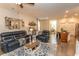 Open living room featuring leather seating and a media cabinet at 136 Timber Oaks Dr., Myrtle Beach, SC 29588