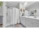 Double vanity bathroom with shower and plenty of counter space at 144 Rutland Ct., Conway, SC 29526