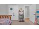 Bright bedroom with a double bed and bookshelf at 144 Rutland Ct., Conway, SC 29526