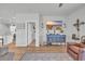 Living room features hardwood floors and a view into the kitchen at 144 Rutland Ct., Conway, SC 29526
