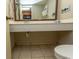 Clean condo bathroom with single sink vanity and toilet at 1501 S Ocean Blvd. # 1542, Myrtle Beach, SC 29577