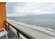 Oceanfront balcony view with beach below at 1501 S Ocean Blvd. # 1542, Myrtle Beach, SC 29577