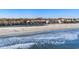 Aerial of beach homes showing location and close proximity to beautiful sandy shoreline at 2022 N Waccamaw Dr., Garden City Beach, SC 29576