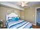 Bright bedroom with a comfortable bed and built-in closet at 2225 Essex Dr. # F, Surfside Beach, SC 29575
