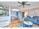 Open concept living and dining area with hardwood floors at 2225 Essex Dr. # F, Surfside Beach, SC 29575