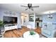 Open concept living area with kitchen and dining views at 2225 Essex Dr. # F, Surfside Beach, SC 29575