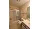 Clean bathroom with tub shower combo and vanity at 2276 Essex Dr. # K, Surfside Beach, SC 29575