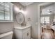 Bathroom featuring a vanity with marble countertop and views into the bedroom at 301 43Rd Ave. N, North Myrtle Beach, SC 29582