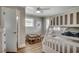 Bedroom features bunkbeds, a table, and neutral decor at 301 43Rd Ave. N, North Myrtle Beach, SC 29582