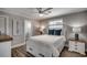 Comfortable bedroom features a bed with storage and coastal decor at 301 43Rd Ave. N, North Myrtle Beach, SC 29582