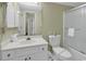 Clean bathroom with a shower/tub combo and updated vanity at 307 Cumberland Terrace Dr. # 5-E, Myrtle Beach, SC 29572