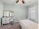 Bedroom with light green walls and a white metal bed frame at 352 Beulah Circle, Conway, SC 29527