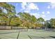 Well-maintained tennis courts nestled among lush trees at 385 Muirfield Dr., Pawleys Island, SC 29585