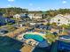 Aerial view of community with pool and parking at 4714 Cobblestone Dr. # L2, Myrtle Beach, SC 29577