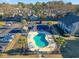 Community pool and parking area from above at 4714 Cobblestone Dr. # L2, Myrtle Beach, SC 29577