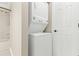 Stackable washer and dryer in a compact laundry room at 4714 Cobblestone Dr. # L2, Myrtle Beach, SC 29577