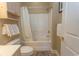 Clean bathroom with shower/tub combo, toilet, and vanity at 4809 Luster Leaf Circle # 102, Myrtle Beach, SC 29577