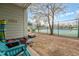 Shared patio area with grill and tennis court view at 5905 South Kings Hwy. # 5105-D, Myrtle Beach, SC 29575