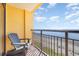 Balcony with ocean view and Adirondack chairs at 6900 N Ocean Blvd. # 1439, Myrtle Beach, SC 29572