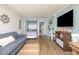 Open living area with coastal decor and ocean view at 6900 N Ocean Blvd. # 1439, Myrtle Beach, SC 29572