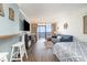 Living room with ocean view, sofa, and small dining area at 6900 N Ocean Blvd. # 1439, Myrtle Beach, SC 29572