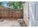 Private back patio space with wooden fence and storage shed at 1025 Carolina Rd. # I-7, Conway, SC 29526