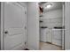 Laundry room with washer, dryer, and shelving at 1060 Manassas Dr., Conway, SC 29526