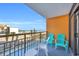 Balcony with partial ocean and pool view at 1501 S Ocean Blvd. # 321, Myrtle Beach, SC 29577
