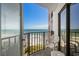 Balcony with ocean view and seating at 1605 S Ocean Blvd. # 810, Myrtle Beach, SC 29577