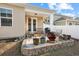Cozy patio with seating area and potted plants at 191 Ocean Commons Dr., Surfside Beach, SC 29575