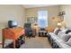 Small bedroom with twin beds and home office at 191 Ocean Commons Dr., Surfside Beach, SC 29575