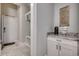 This mud room offers granite countertops, white cabinets and direct access to the home's exterior at 2004 Via Palma Dr., North Myrtle Beach, SC 29582