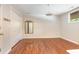 Spacious bedroom with wood floors and double doors at 245 Windover Dr., Pawleys Island, SC 29585