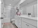 Shared bathroom with double vanity and tub shower combination at 299 Empyrean Circle, Myrtle Beach, SC 29588
