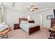 Bright bedroom with a double bed, dresser, and ceiling fan at 329 Hillsborough Dr., Conway, SC 29526