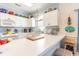 Bright kitchen boasts white cabinets, a breakfast bar, and a modern design at 4773 Wild Iris Dr. # 5-202, Myrtle Beach, SC 29577