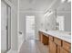 Double vanity bathroom with a large soaking tub and shower at 502 Hay Hill Ln. # B, Myrtle Beach, SC 29579