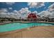 Freeform community pool and red barn clubhouse at 502 Hay Hill Ln. # B, Myrtle Beach, SC 29579