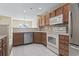 Kitchen with stainless steel appliances and wood cabinets at 537 Uniola Dr. # 537, Myrtle Beach, SC 29579