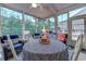 Bright sunroom with ample seating and large windows overlooking the backyard at 5508 Whistling Duck Dr., North Myrtle Beach, SC 29582