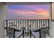 Balcony with ocean views and seating for two at 5905 South Kings Hwy. # 408, Myrtle Beach, SC 29575