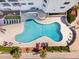 Relaxing aerial view of a condo community pool at 5905 South Kings Hwy. # 408, Myrtle Beach, SC 29575